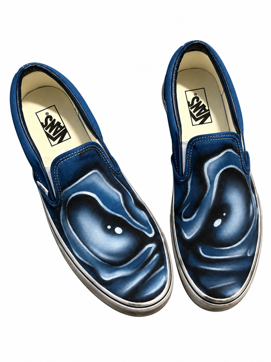 Blue Canvas Custom Vans 1 of 1