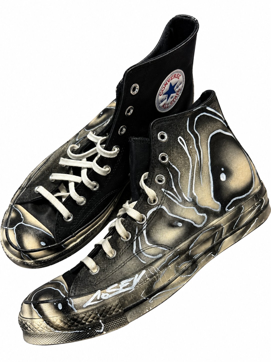 Leather Black Custom Converse 2 of 2